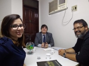 Dr. André Silva; Dr. George Wanderley e Dr.ª Nathalie Sena 