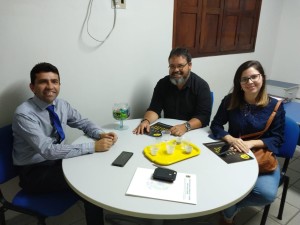 Dr. André Silva; Dr.ª Nathalie Sena e Dr. Weber Moura 