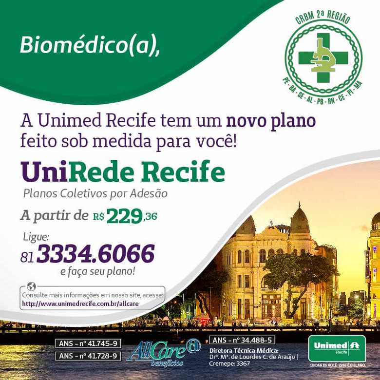 Novo Plano Unimed Recife para Biomédico(a)