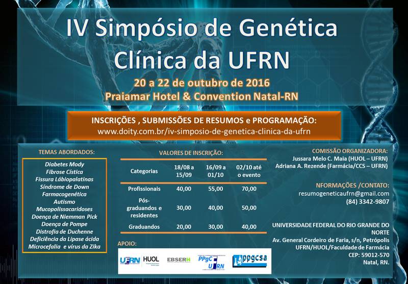 IV Simpósio de Genética Clínica da UFRN