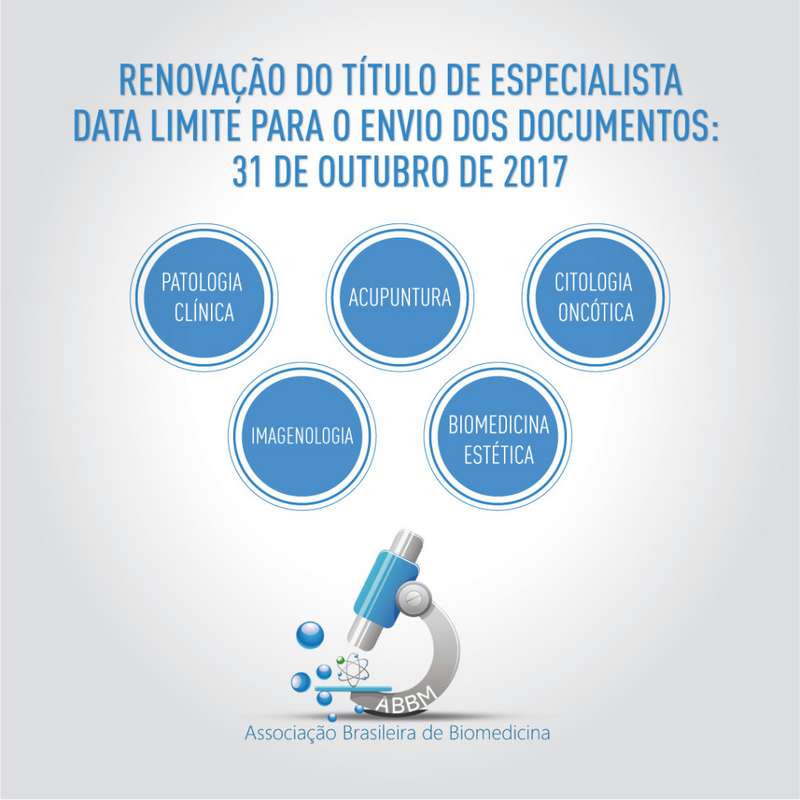 Associação Brasileira de Biomedicina – Renovação do título de especialista