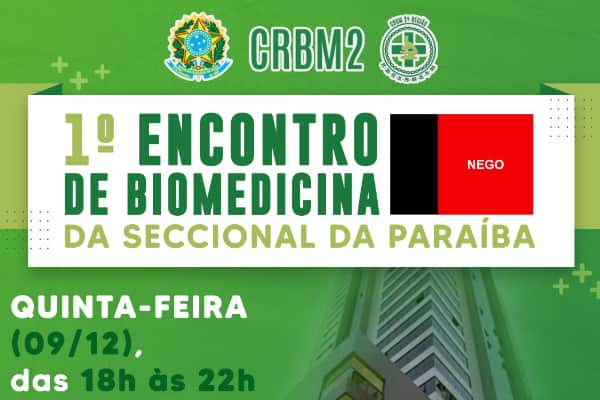 1º Encontro de Biomedicina da Paraíba acontece nesta quinta (9), em João Pessoa