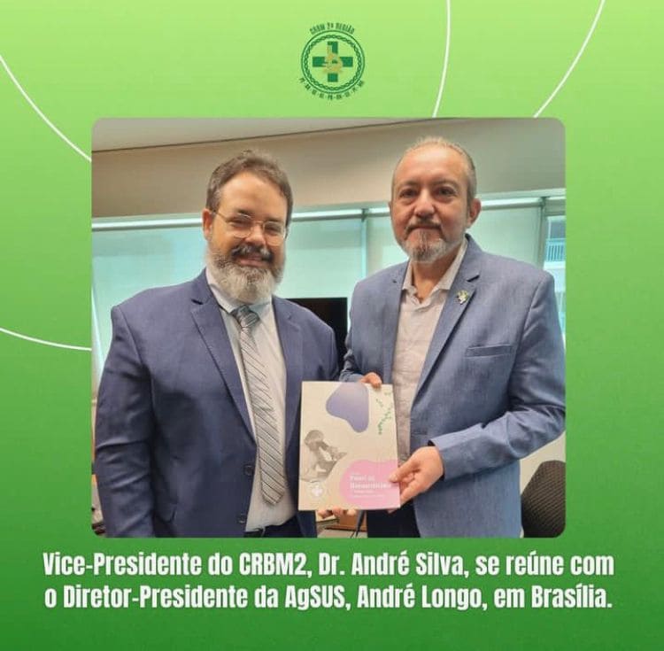 Vice-Presidente do CRBM2, Dr. André Silva, se reúne com o Diretor-Presidente da AgSUS, André Longo, em Brasília