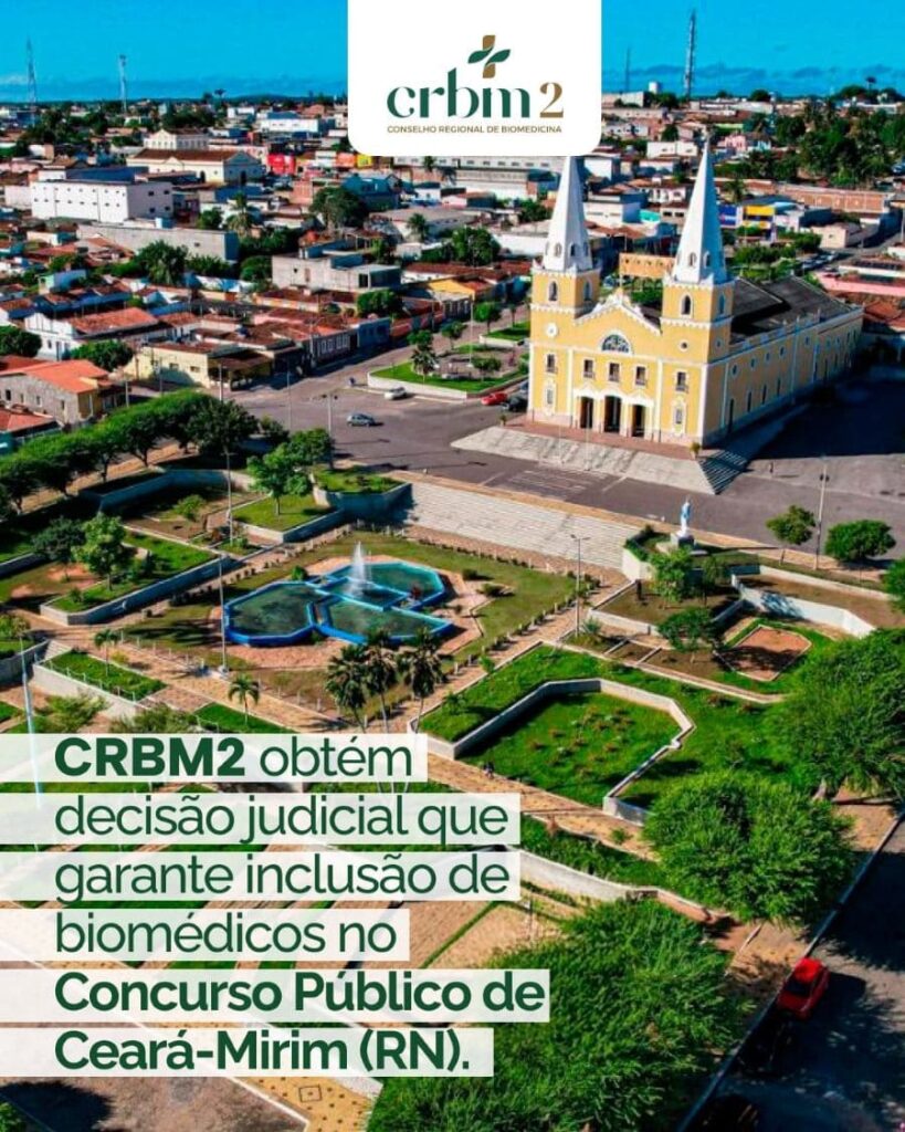 CRBM2 conquista vitória judicial e assegura participação de biomédicos no Concurso de Ceará-Mirim (RN)