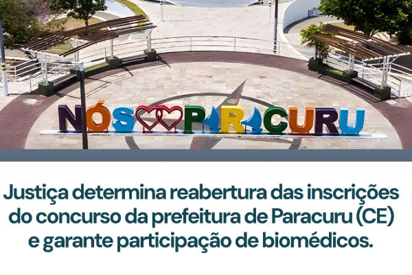 Justiça Federal garante inclusão de biomédicos em concurso da Prefeitura de Paracuru