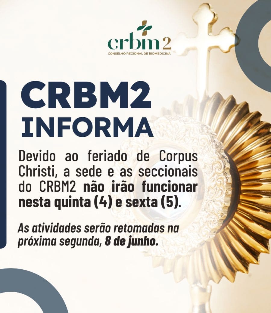 CRBM2 - Recesso feriado Corpus Christi 2026